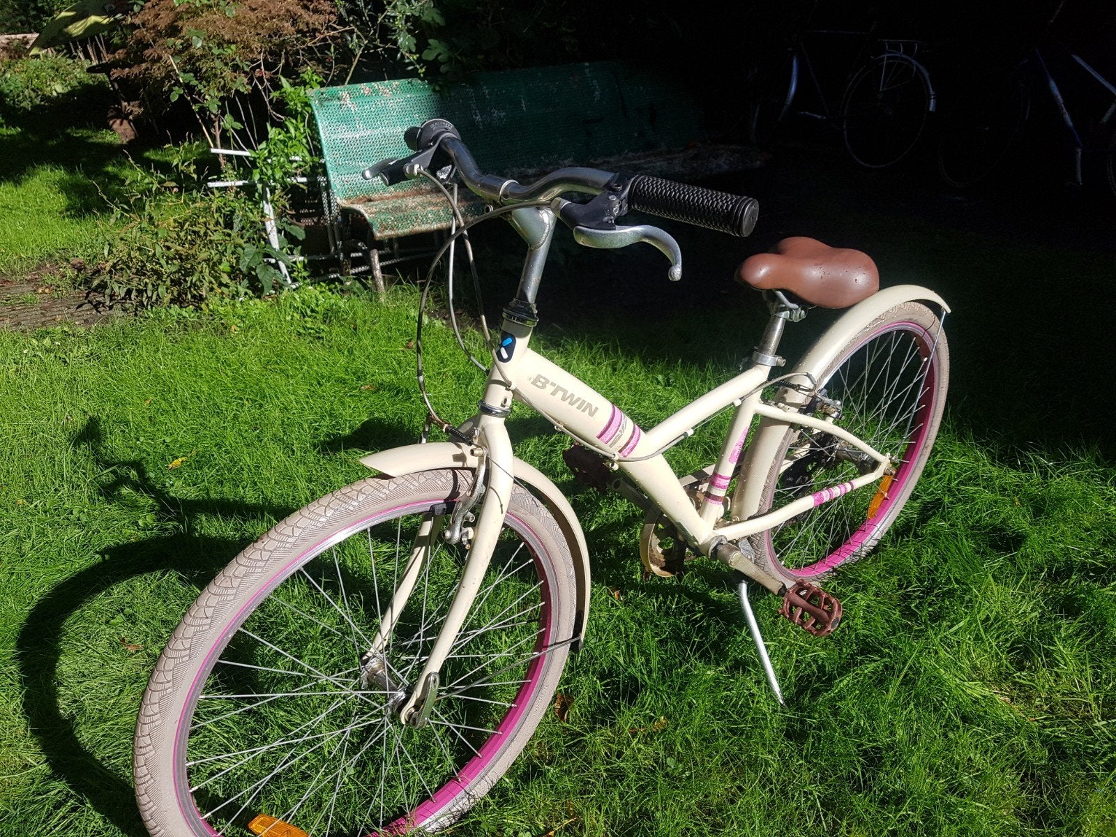 Btwin poply 500 kinderfiets, Fietsen en Brommers, Ophalen, 20 inch of meer, Gebruikt, Velgrem