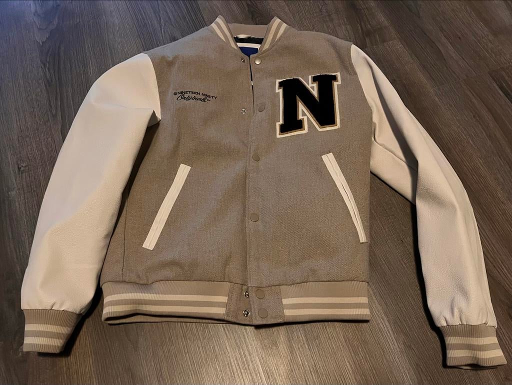 Jack & Jones baseball jack maat S, Ophalen, Zo goed als nieuw, Maat 46 (S) of kleiner, Beige
