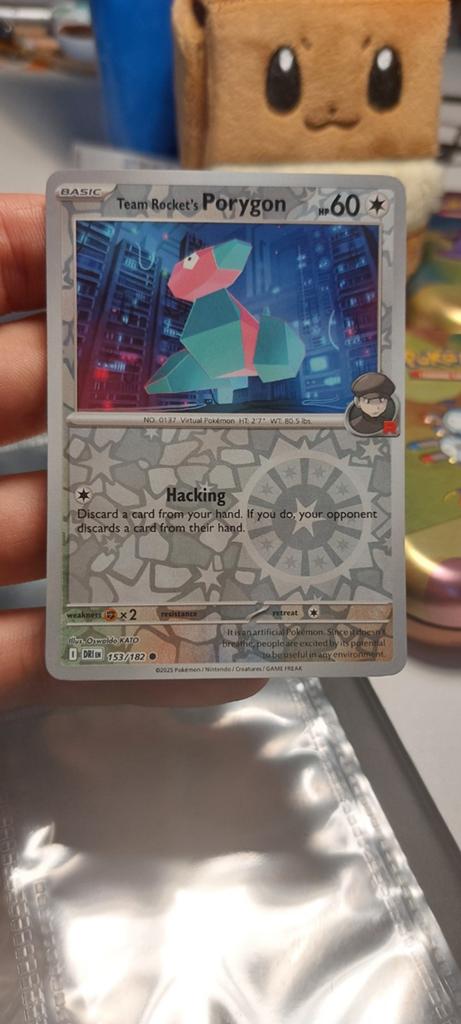 Team Rocket's Porygon Pokémon Kaart - Zo goed als nieuw, Verzenden, Zo goed als nieuw, Losse kaart, Foil
