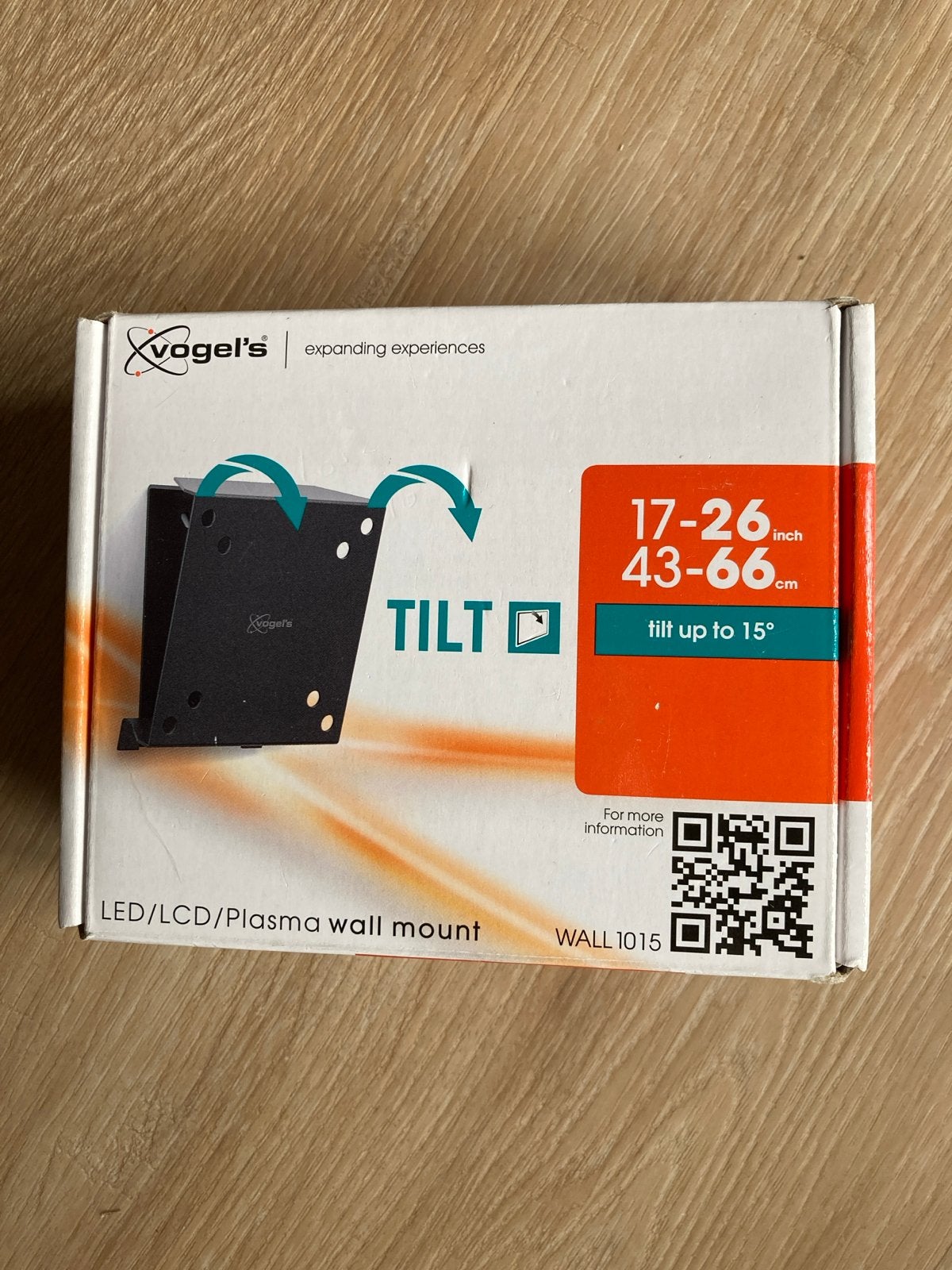 Vogel's WALL 1015 tv muurbeugel - Kantelbaar, Ophalen of Verzenden, Nieuw