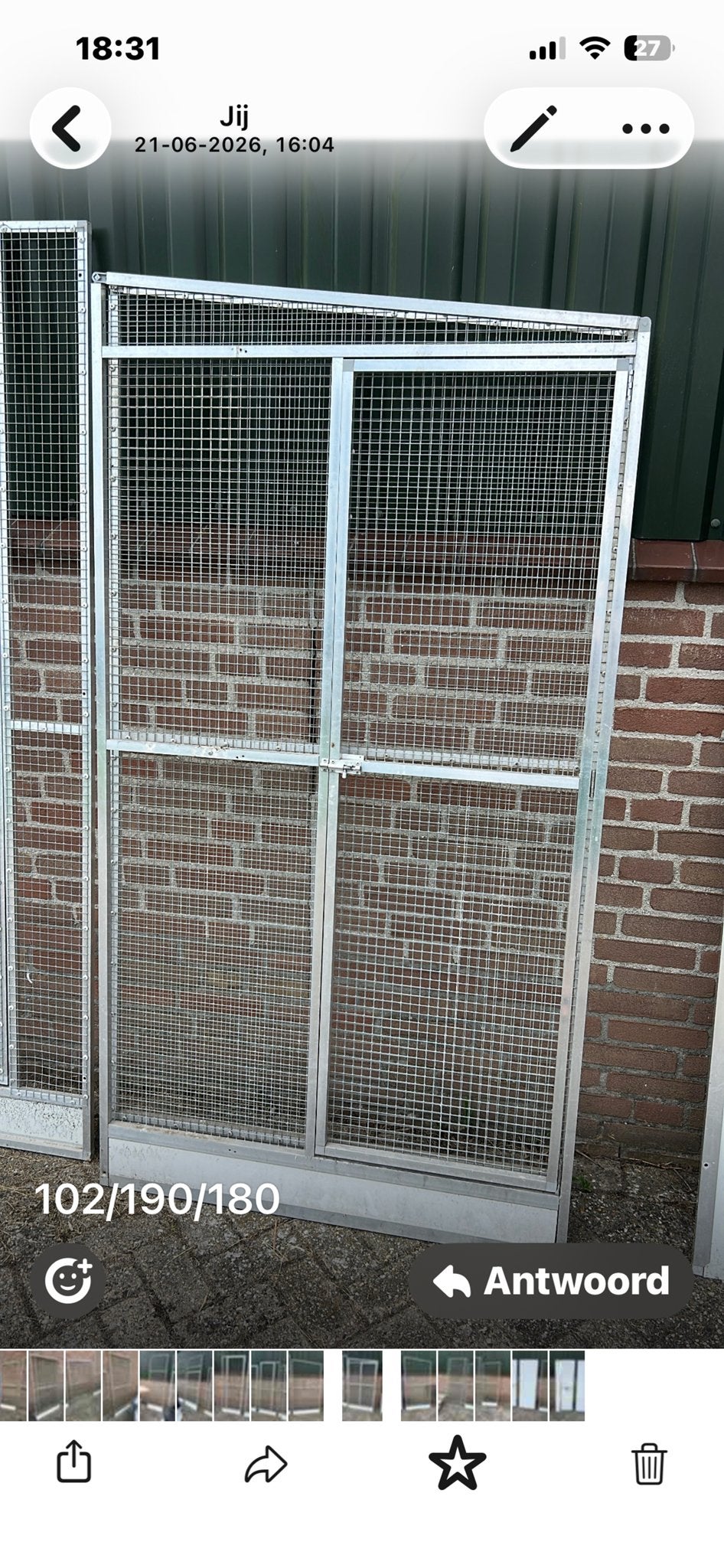 Voliere panelen, Dieren en Toebehoren, Ophalen of Verzenden, Aluminium, Volière
