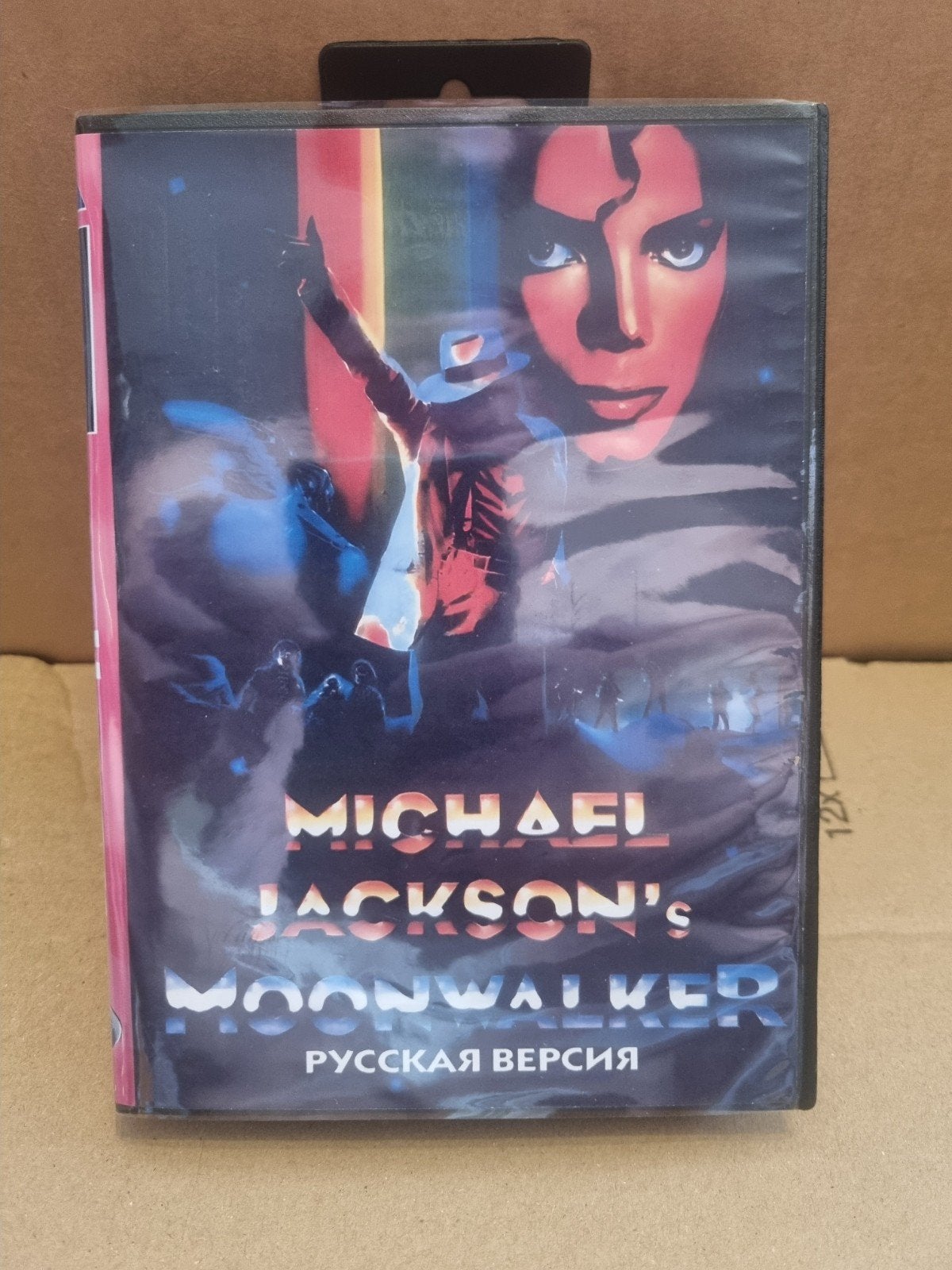 Michael Jackson's Moonwalker Russische versie Sega Mega Dri, Mega Drive, Ophalen of Verzenden, Zonder controller, Gebruikt