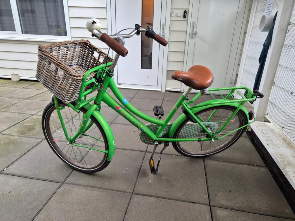 Groene meiden fiets 24 inch, Velgrem, 50 tot 53 cm, Ophalen, Overige merken