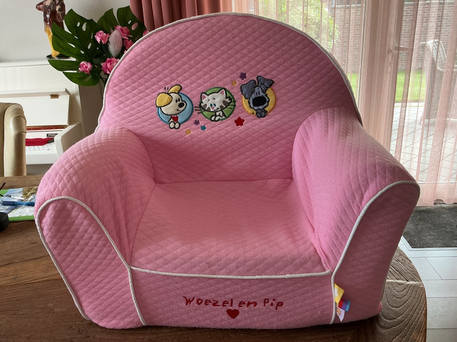 Woezel en Pip kinderstoeltje roze, Ophalen, Gebruikt