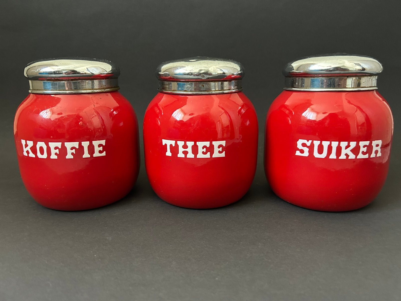 Rode Bolle Koffie, Thee & Suiker Voorraadbussen, Ophalen of Verzenden