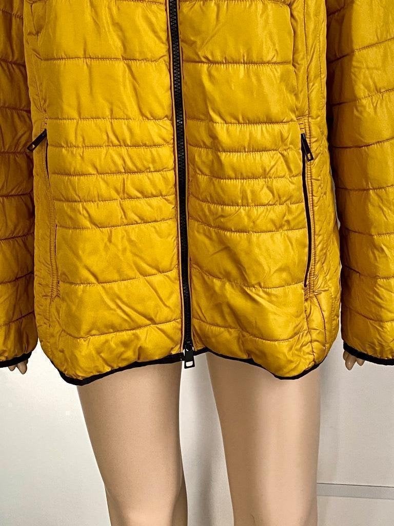 J18 Barbara Lebek maat XL=46 jas winter winterjas jas, Geel, Maat 46/48 (XL) of groter, Ophalen of Verzenden, Zo goed als nieuw