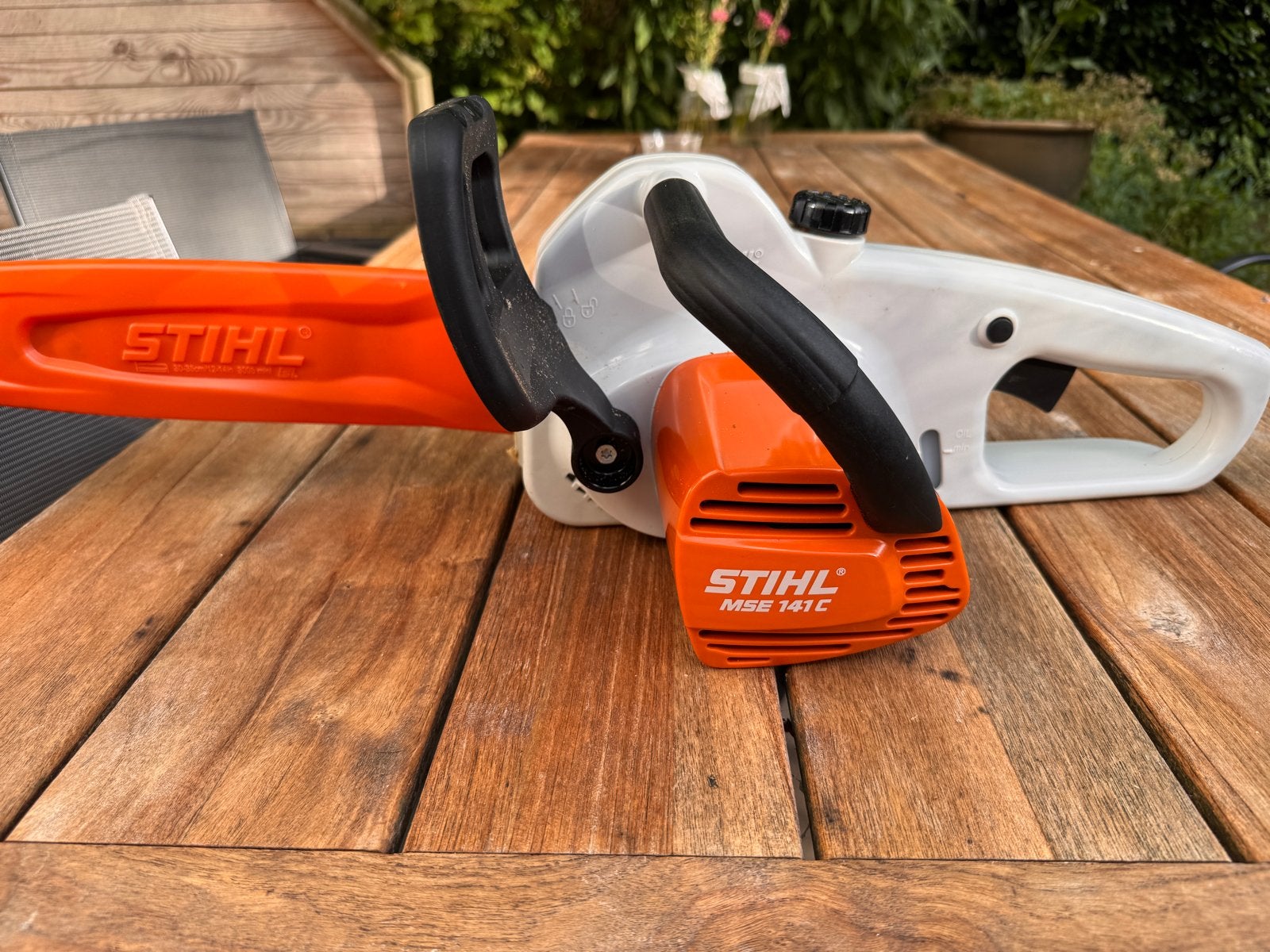 Stihl MSE 141 C elektrische kettingzaag, Ophalen of Verzenden, Zo goed als nieuw, 30 t/m 39 mm