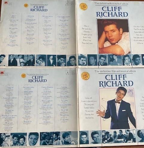 CliffRichard:1/2/3/4/5-theDefinitiveHit*R&R*Film&Musical*Lov, Cd's en Dvd's, Vinyl | Pop, Zo goed als nieuw, Beschermende buitenhoes