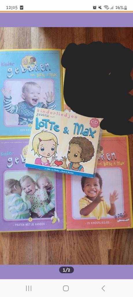 3 DVD's Lotte & Max Kindergebaren + CD Kinderliedjes, Alle leeftijden, Ophalen of Verzenden, Zo goed als nieuw