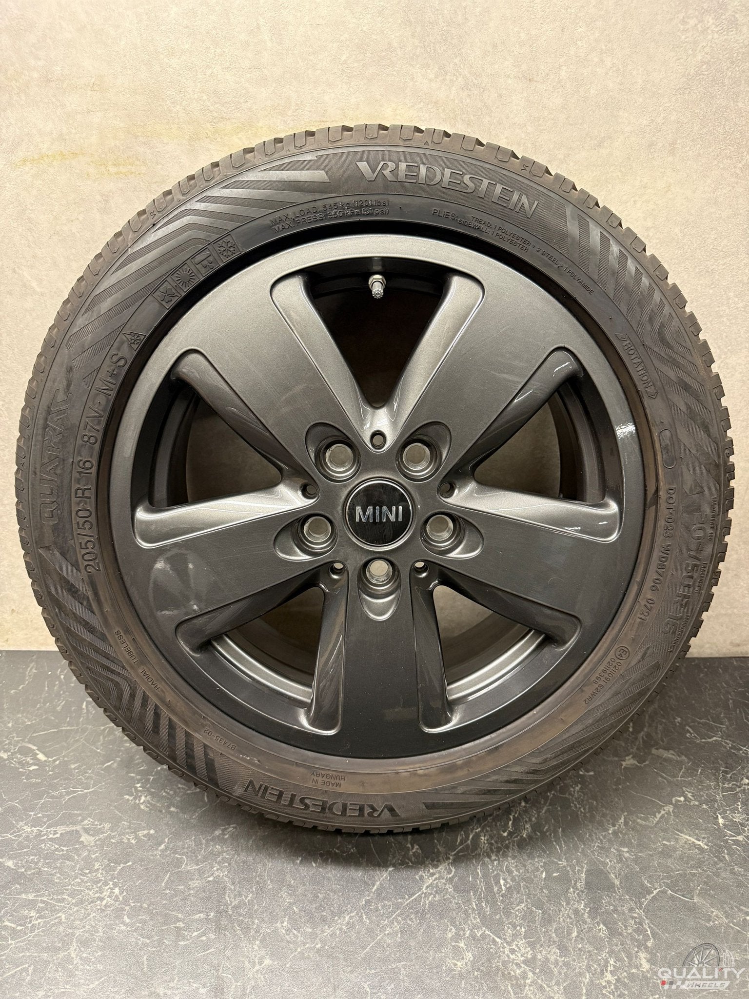 5x112 16” Mini Cooper F55 F56 F57 Velgen + 4s Banden 205/50/, Auto-onderdelen, Banden en Velgen, Gebruikt, -, Banden en Velgen