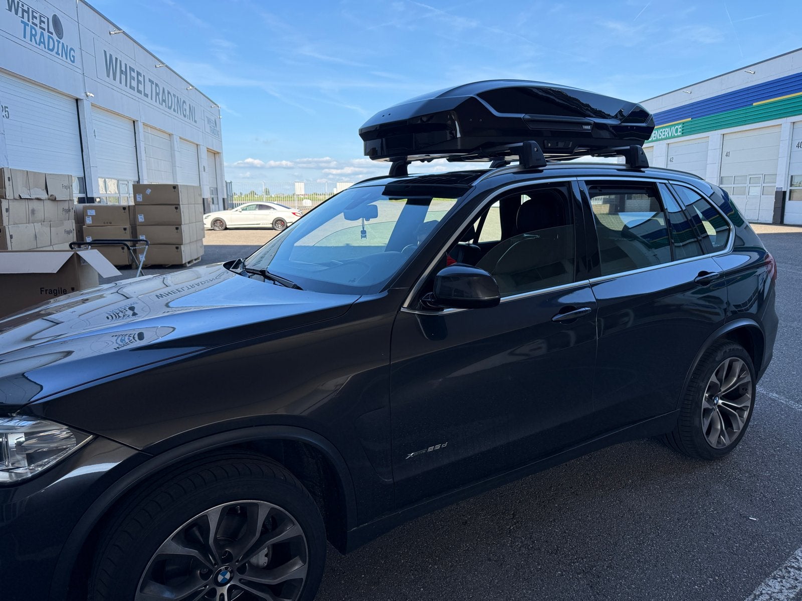 Dakkoffer Thule motion 3L + originele BMW x5 f15 dakdragers, Ophalen, Gebruikt