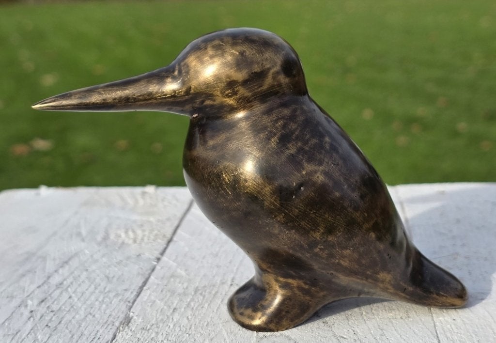 ABSTRACTE IJSVOGEL / bronzen beeld, Dierenbeeld, Nieuw, Info@huisentuindecoratiemarie.nl, Huis en tuin decoratie marie