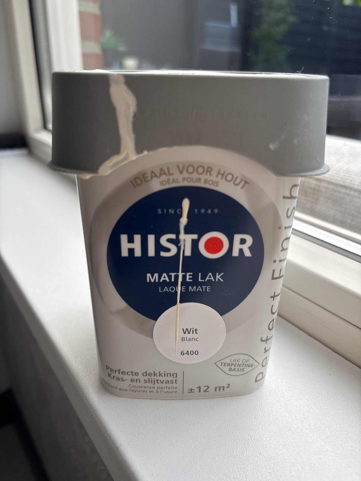 Histor matte witte lakverf - “Nieuw” alleen getest, Wit, Ophalen of Verzenden, Zo goed als nieuw, Lak
