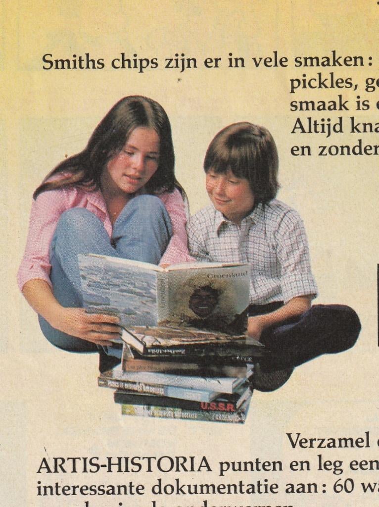 Retro reclame 1978 Smiths chips jongetje & meisje, Verzamelen, Retro, Verzenden, Overige typen