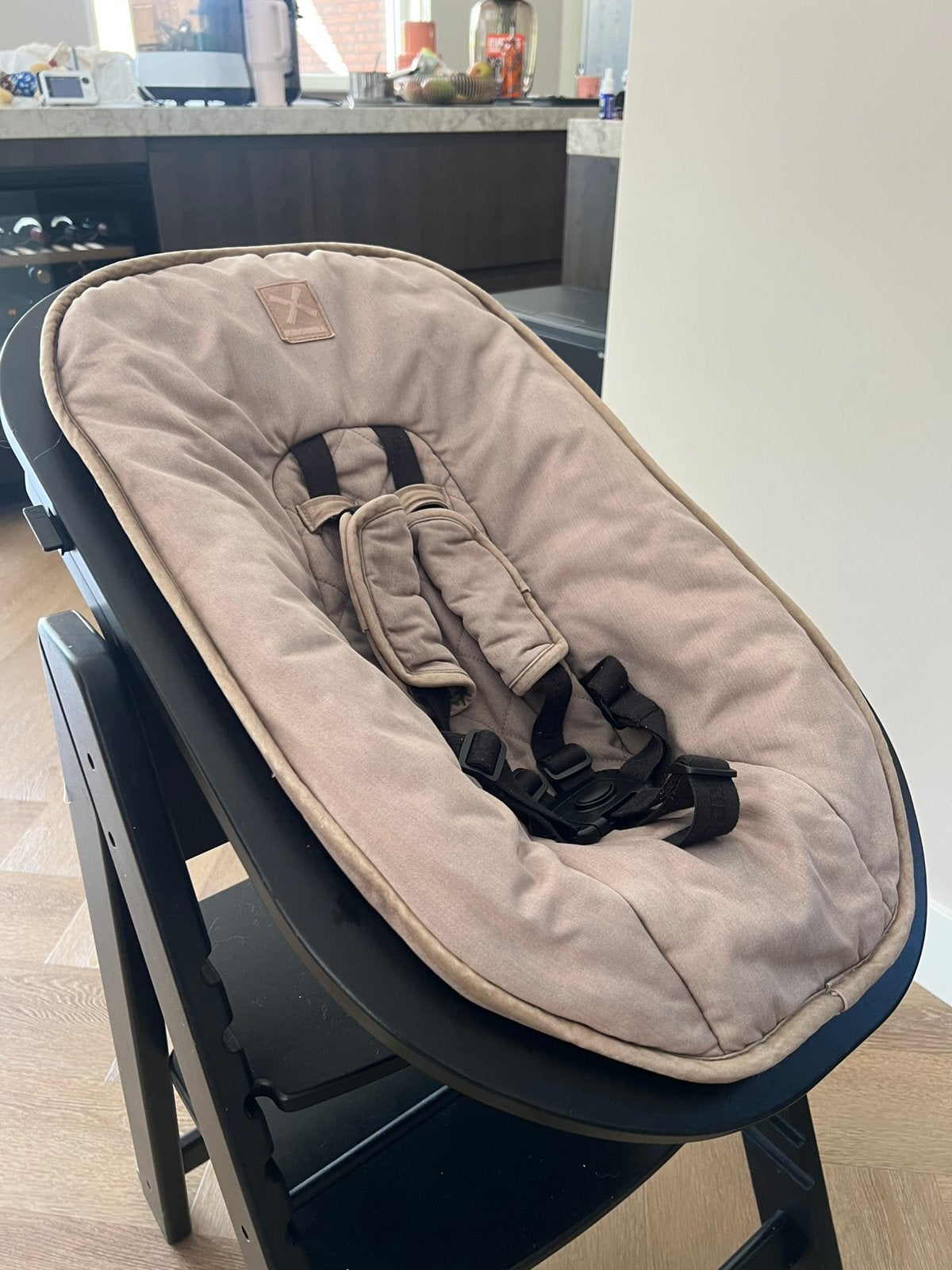 Kidsmill baby opzetstuk zwart met bruin zgan, Ophalen, Zo goed als nieuw