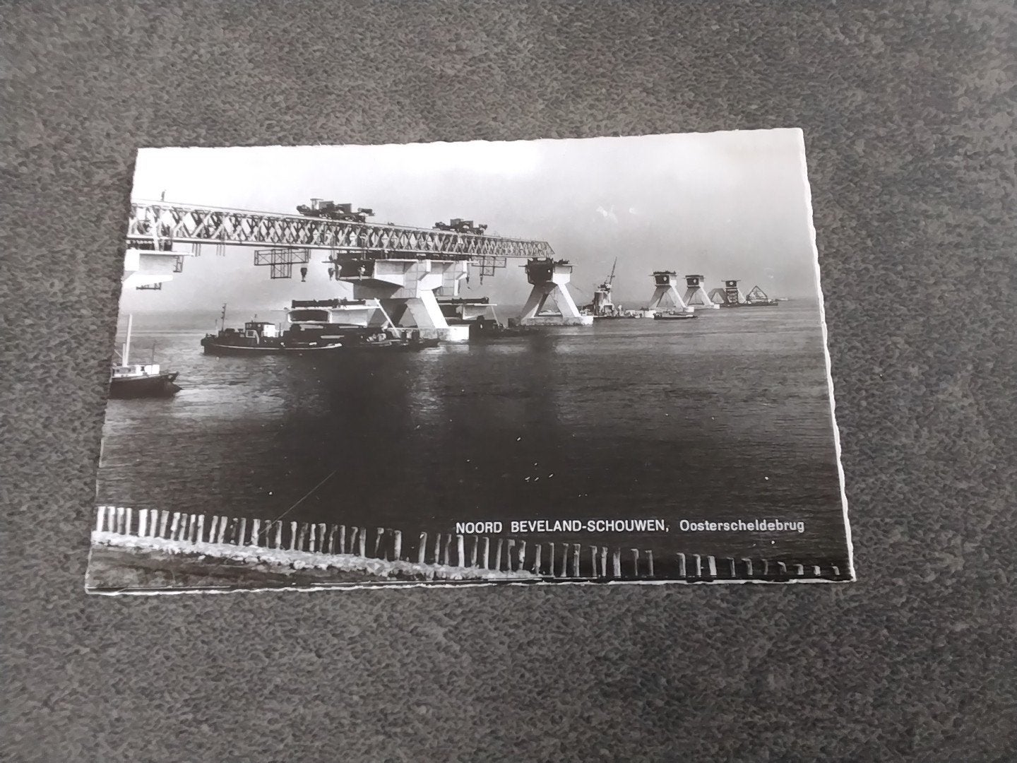 Schouwen Haamstede Zeelandbrug in aanbouw 1965, Verzamelen, Ansichtkaarten | Nederland, Ophalen of Verzenden, 1960 tot 1980