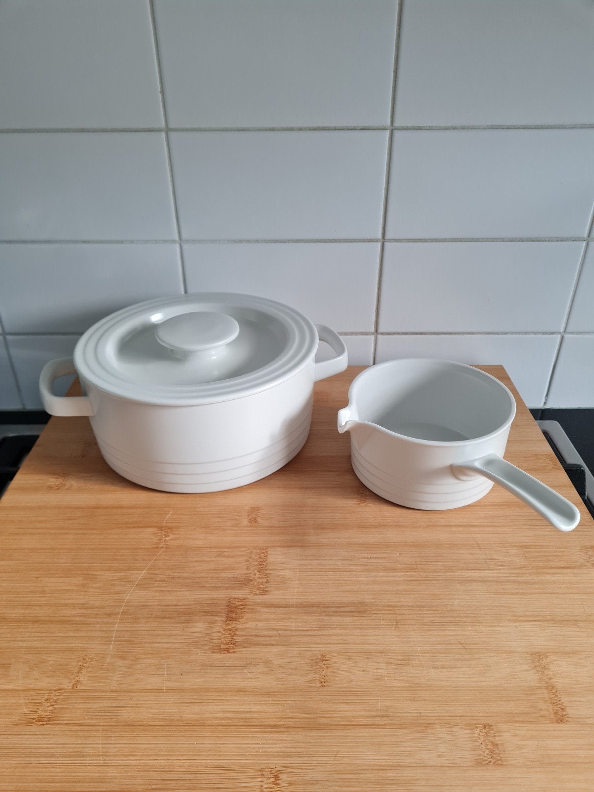 Schaal+ pannetje voor op warmtebron, Servies Thomas Trio, Overige materialen, Met deksel, Overige typen, Nieuw