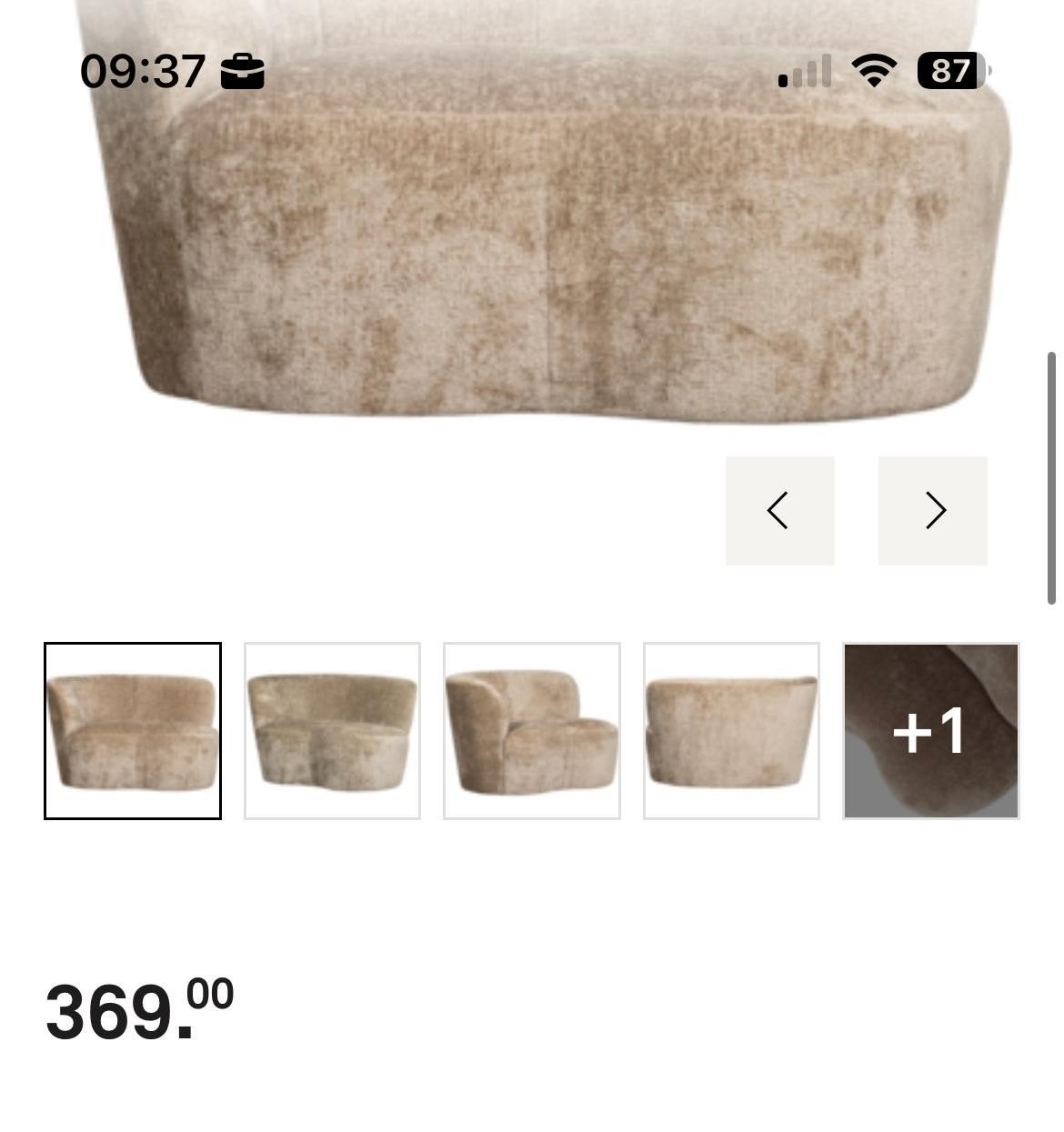 WOOOD fauteuil, Huis en Inrichting, Ophalen, Zo goed als nieuw, Rond