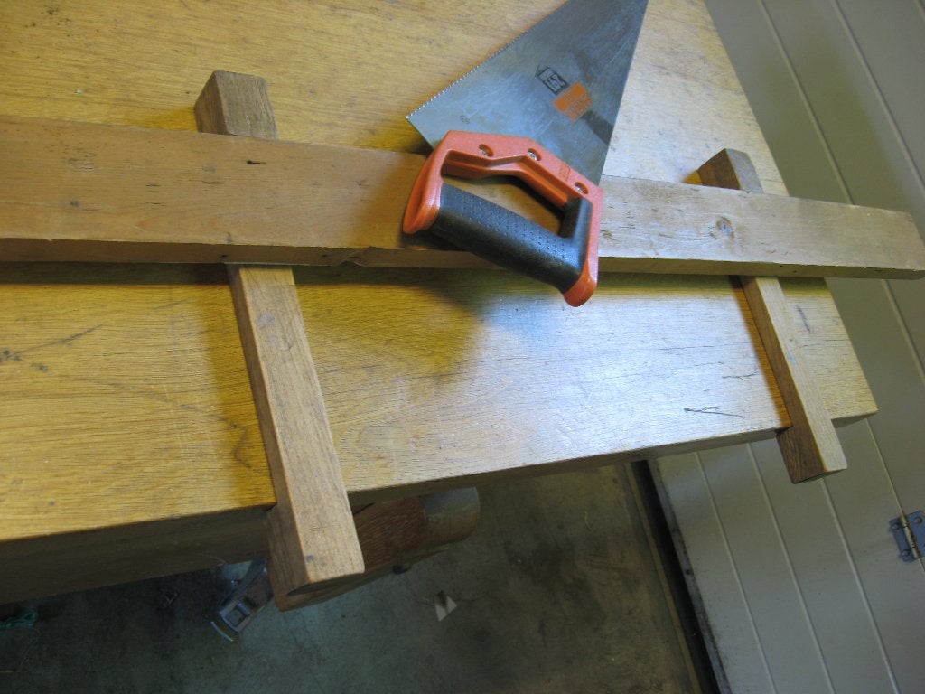 zaaghulp set om hout op tafel of werkbank te fixeren, Ophalen of Verzenden, Gebruikt