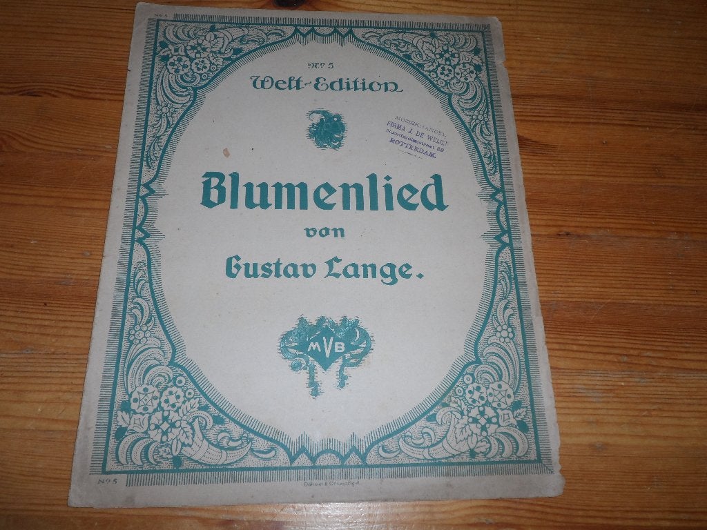 Gustav Lange - Blumenlied, Gebruikt, Ophalen of Verzenden, Artiest of Componist, Piano