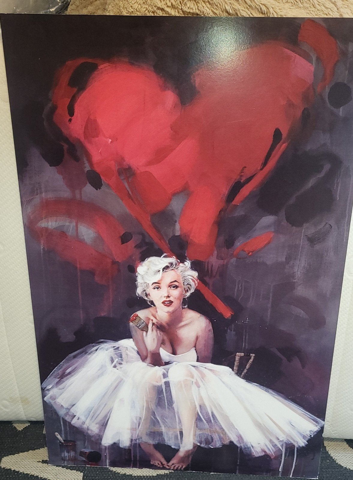 schilderij plaat MERILYN MONROE, Ophalen, Hout, Abstract