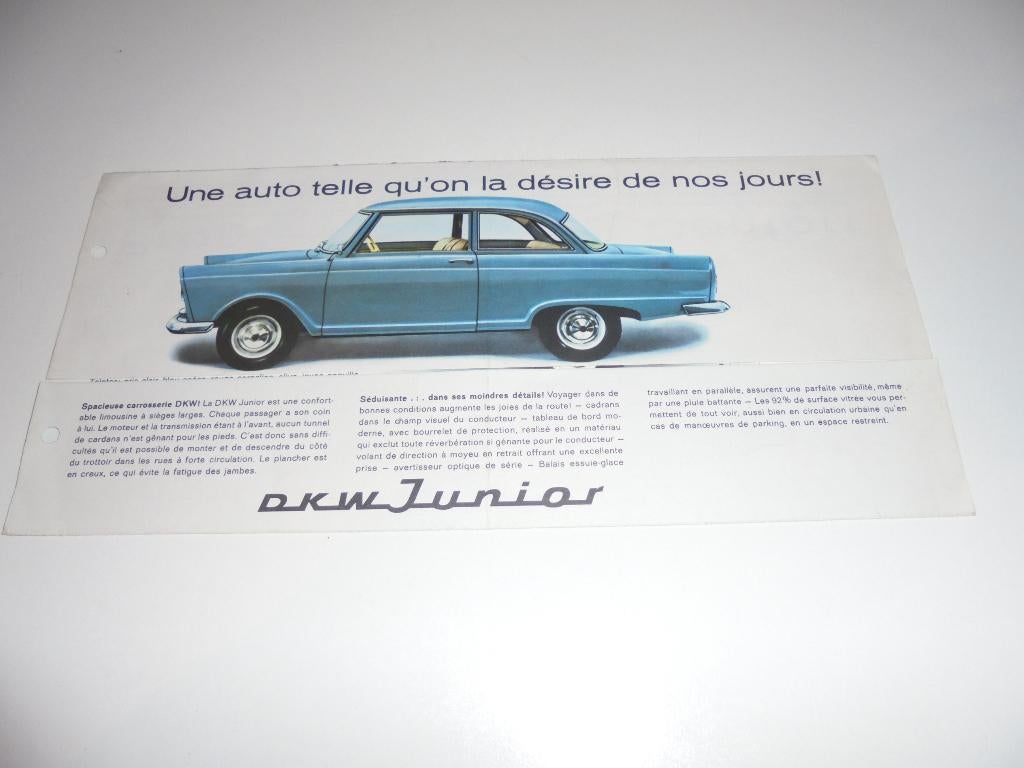 brochure DKW Junior, Ophalen of Verzenden, Gelezen, Overige merken