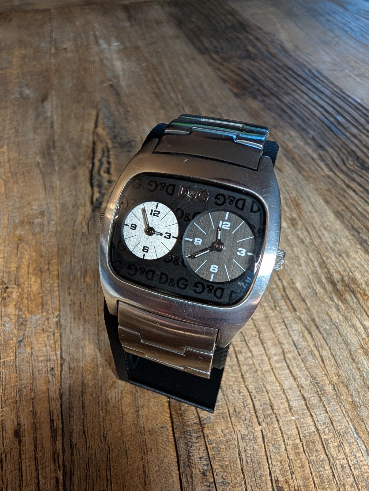 D&G Quartz Dual Time Horloge - Werkend, Ophalen, Staal, Gebruikt, Staal