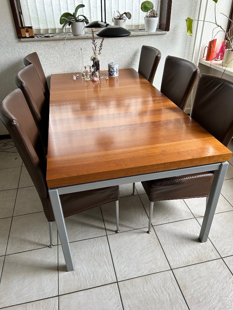 Te koop mooie eetkamer tafel, Ophalen, Gebruikt, 200 cm of meer, 50 tot 100 cm