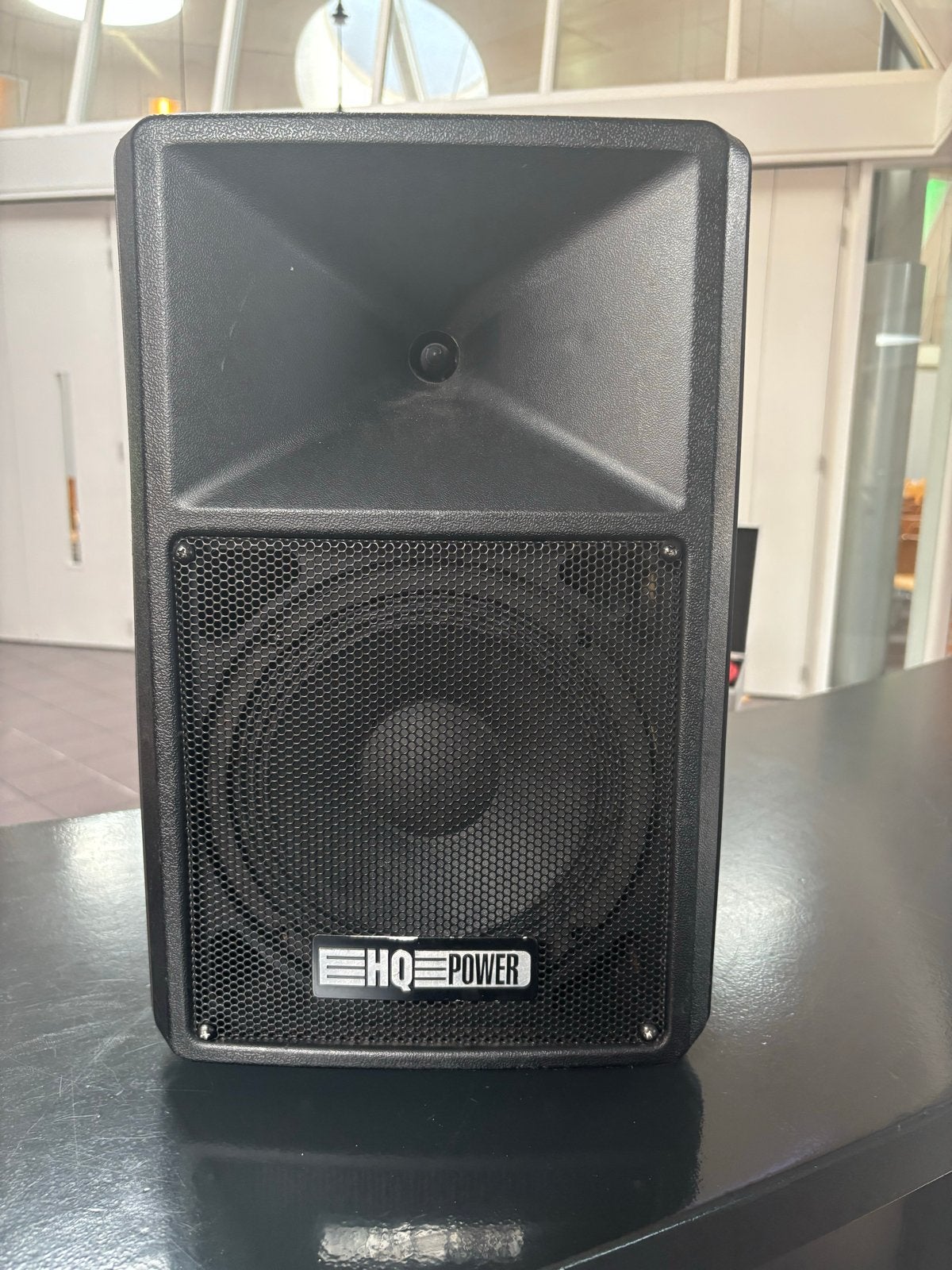 Twee HQ Power PA speakers met ingebouwde versterker, Gebruikt, Overige typen, 60 tot 120 watt, Ophalen