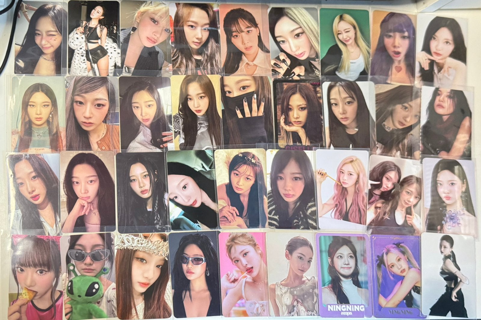 aespa photocard giselle ningning, Ophalen of Verzenden, Zo goed als nieuw, Foto of Kaart