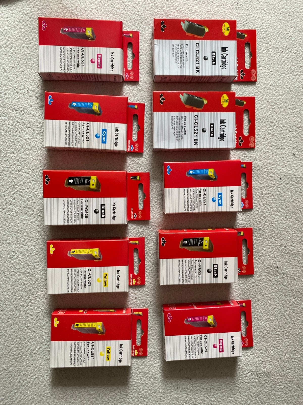 Canon CI-CL521/CI-PG520 Inktcartridges - Diverse Kleuren, Computers en Software, Printers, Printer, Inkjetprinter, Ophalen of Verzenden
