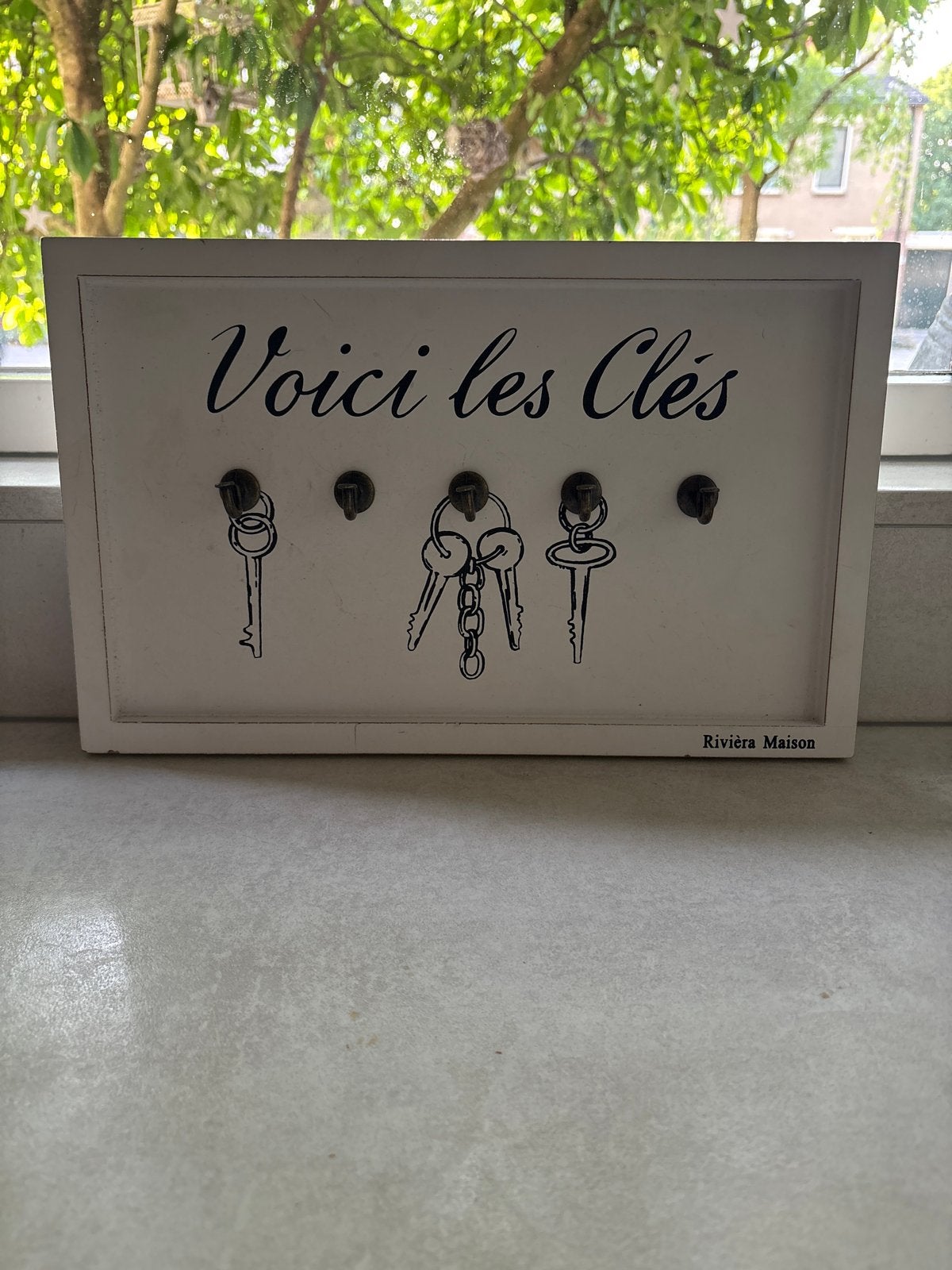 Riviera Maison sleutelrekje "Voici les Clés", Huis en Inrichting, Ophalen, Hout, Gebruikt, Landelijk