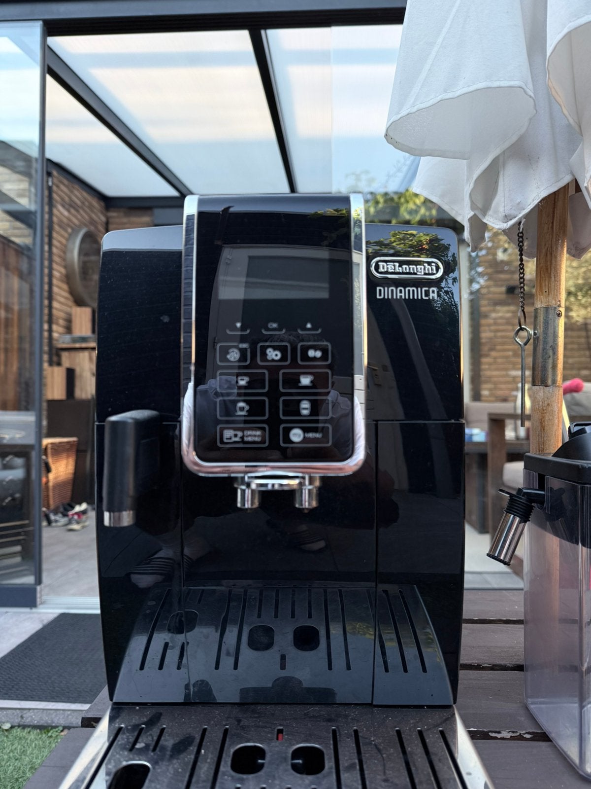 DeLonghi Dinamica minimaal gebruikt, Ophalen of Verzenden, Zo goed als nieuw, Espresso apparaat