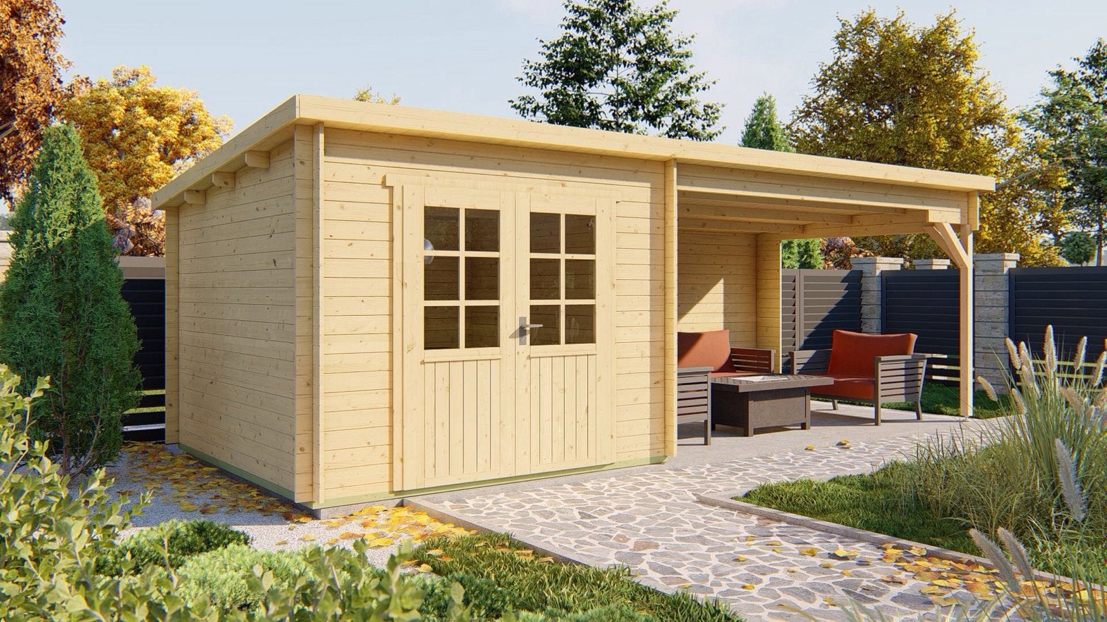 Overkapping Berging 700x300 compleet pakket! Totaal prijs, Ophalen of Verzenden, Nieuw, Overige typen