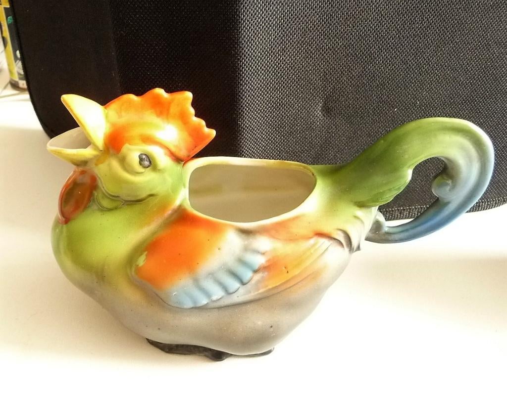 VINTAGE MELK KANNETJE IN DE VORM VAN HAAN, Antiek en Kunst, Antiek | Keramiek en Aardewerk, Verzenden