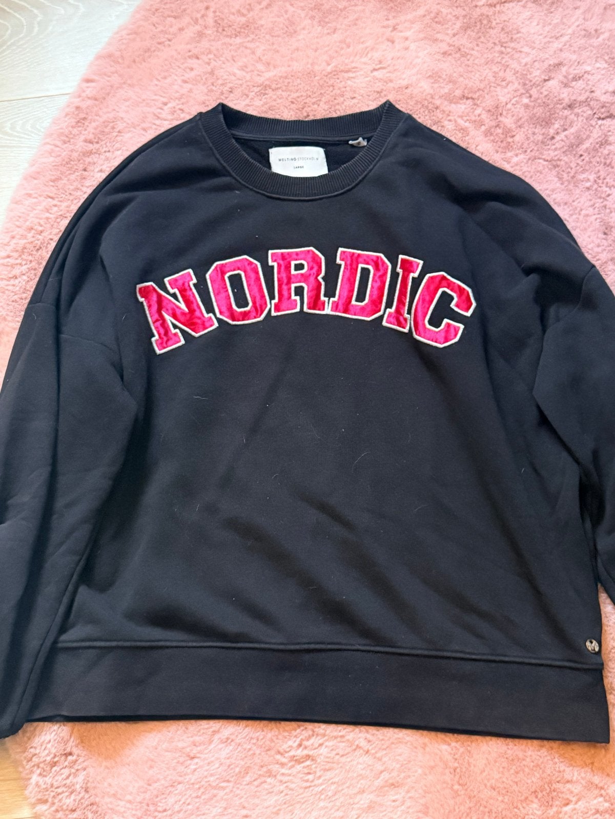 Melting Stockholm 'NORDIC' sweater - Maat L, Ophalen of Verzenden, Zo goed als nieuw, Maat 42/44 (L), Zwart