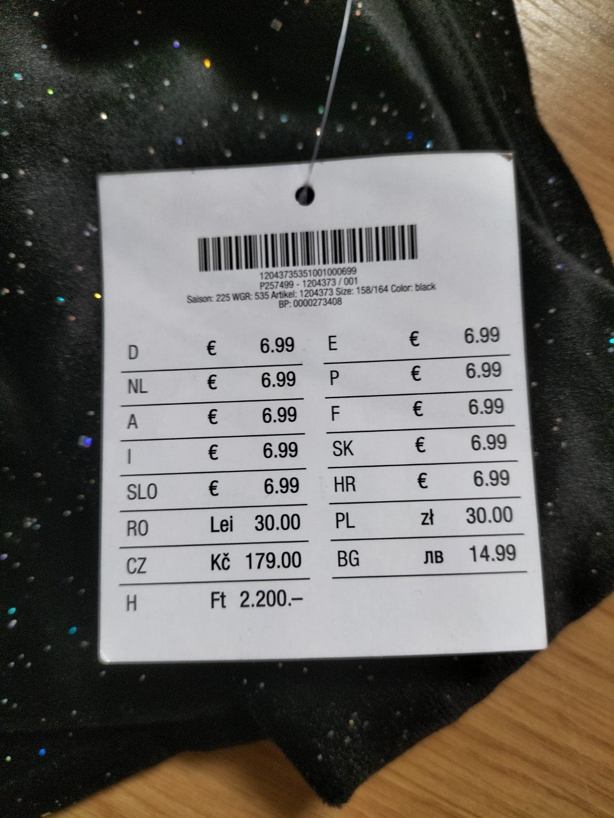 Nieuwe zwarte capri legging, maat 158/164, Ophalen of Verzenden
