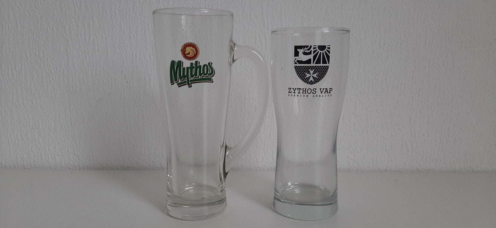 Mythos en Zythos VAP bierglazen - Set van 2, Ophalen of Verzenden, Gebruikt