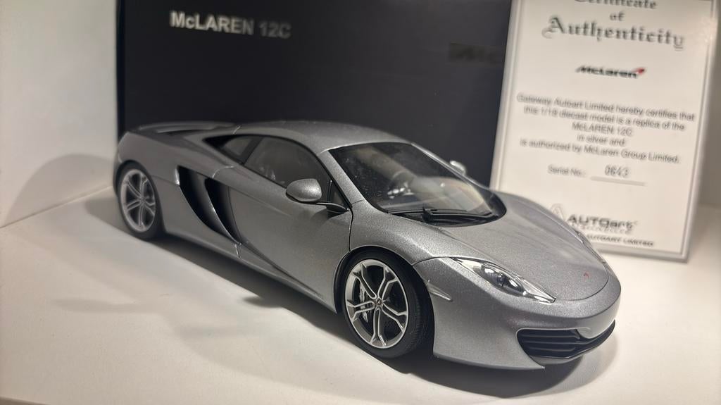 McLaren 12c grey autoart 1.18, Hobby en Vrije tijd, Modelauto's | 1:18, Ophalen of Verzenden, Autoart, A, A