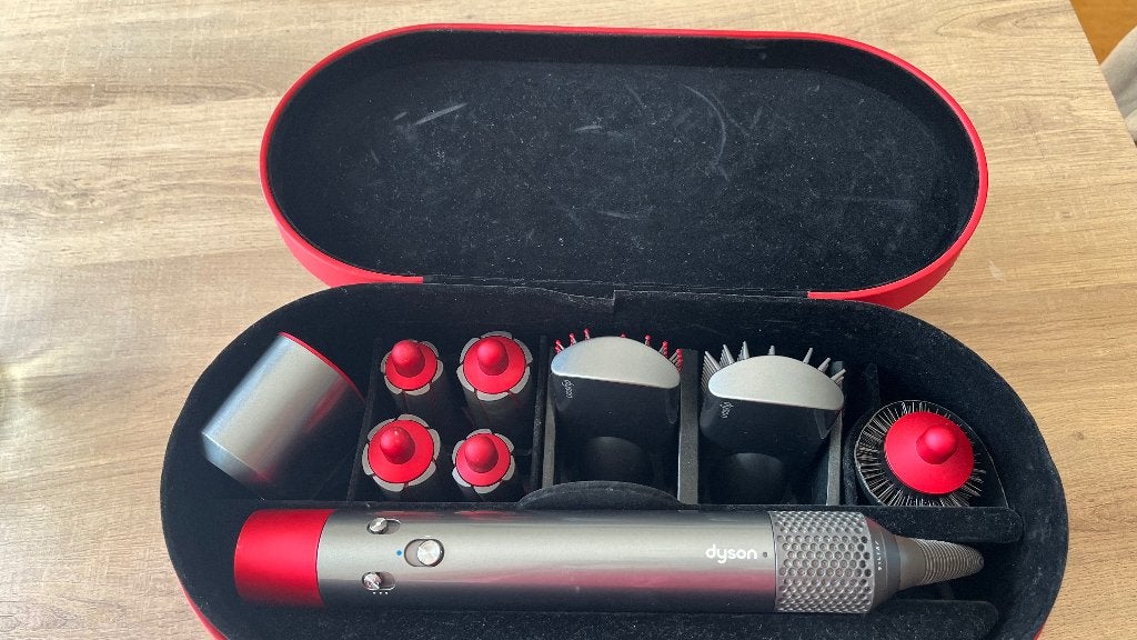 Dyson Airwrap Complete Rood / Ijzer, Ophalen, Zo goed als nieuw, Haarverzorging