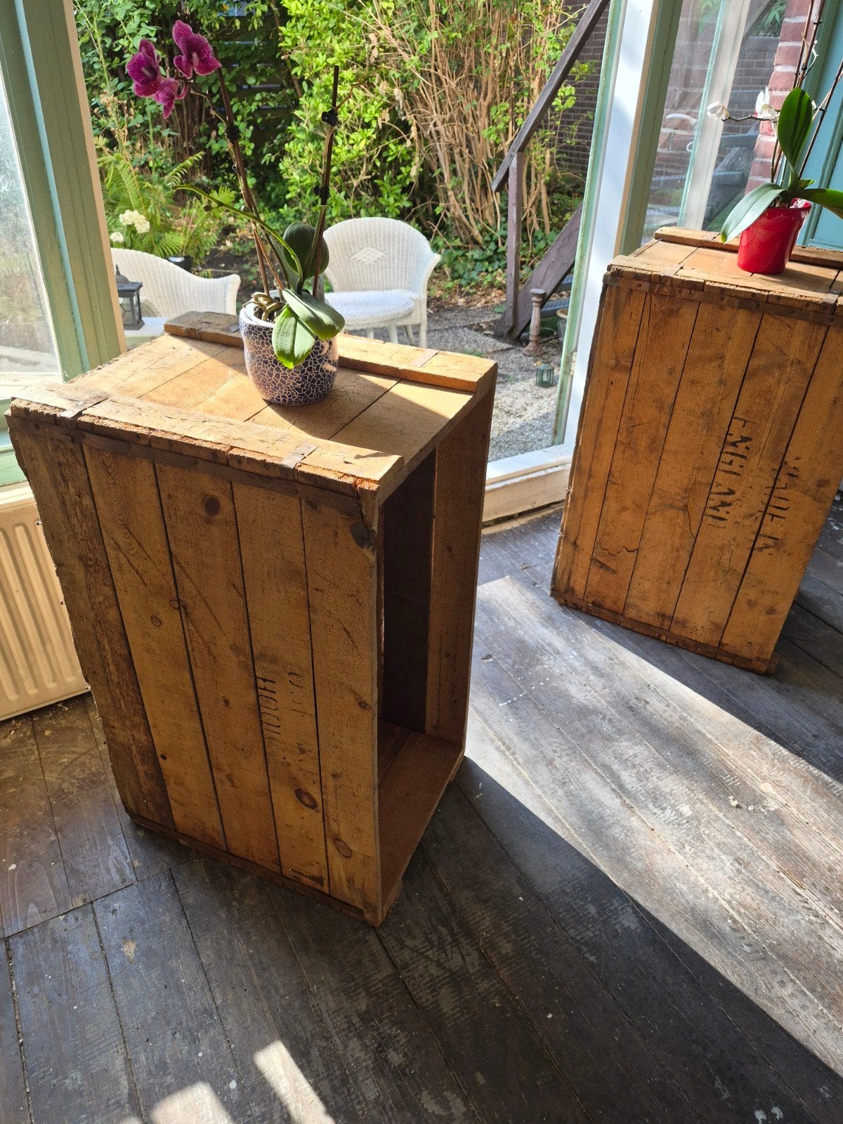 2 vintage engelse transportkisten, Ophalen