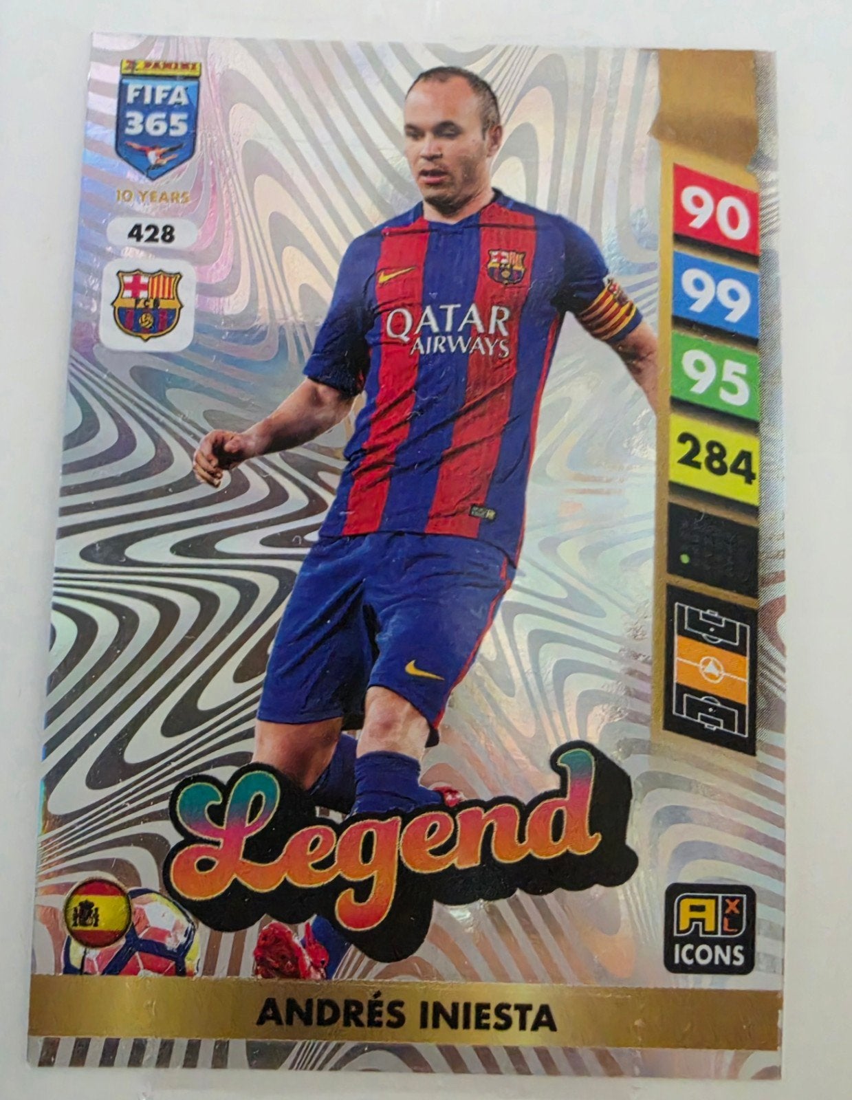 Andrés Iniesta FIFA 365 Legend Kaart - FC Barcelona, Verzamelen, Sportartikelen en Voetbal, Ophalen of Verzenden