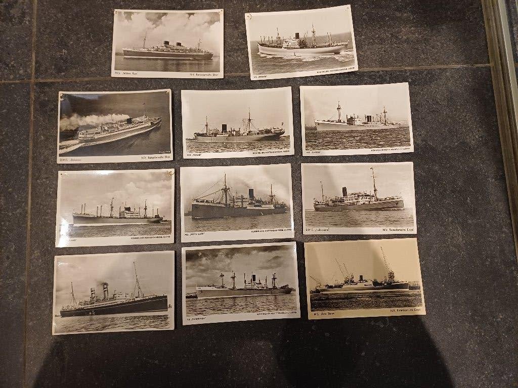 partij oude karten rotterdamsche lloyd, Ophalen of Verzenden, Gebruikt, Motorboot of Zeilboot, Kaart, Foto of Prent
