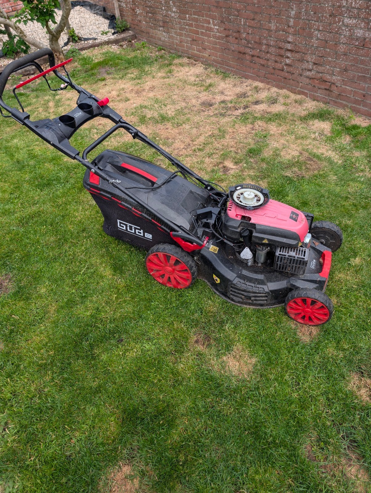 Gude Big Wheeler grasmaaier elektrische start defect, Ophalen, Gebruikt
