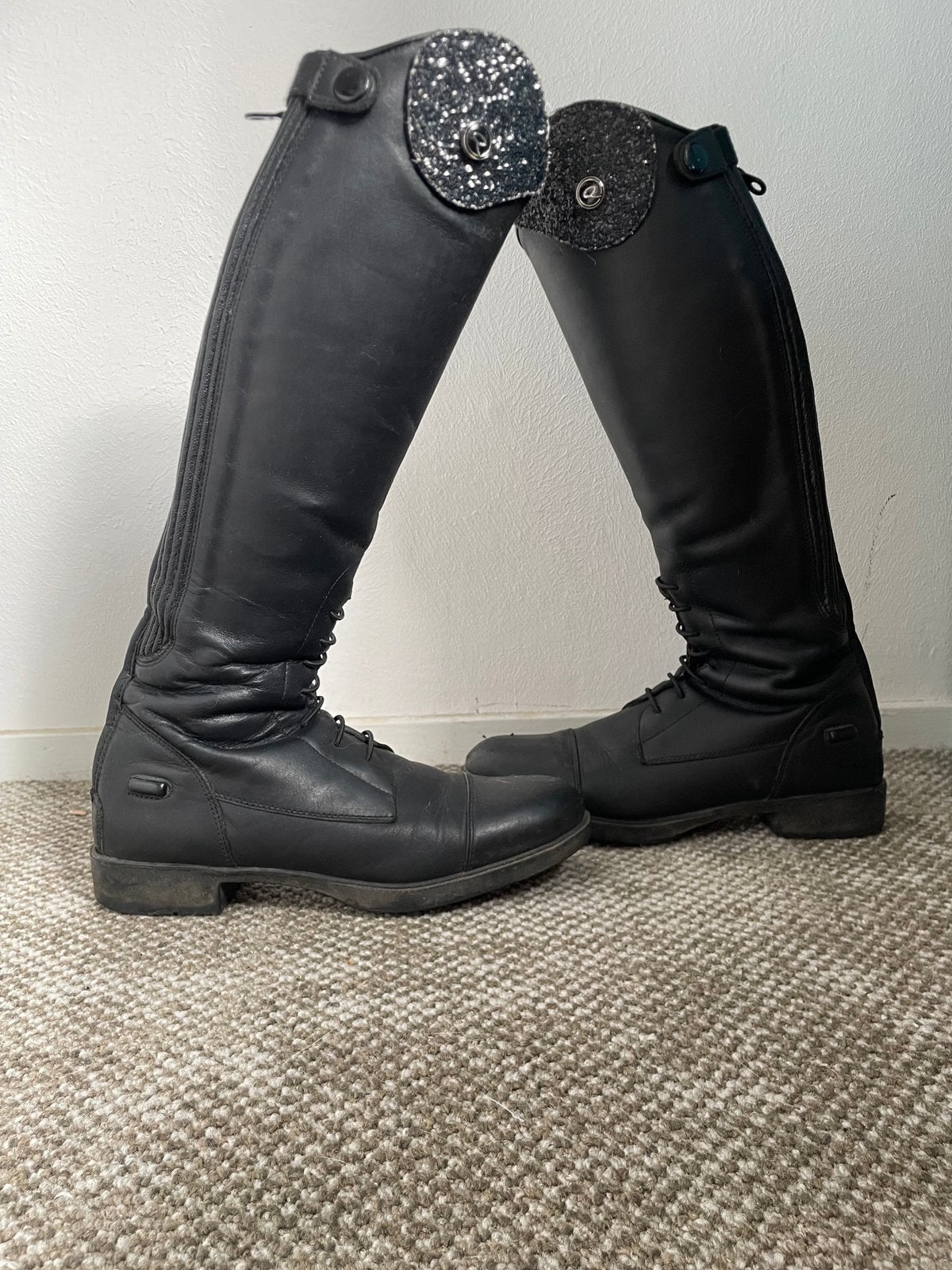 QHP rijlaarzen Romy zwart maat 37, Gebruikt, Dressuur, Ophalen of Verzenden, Zwart