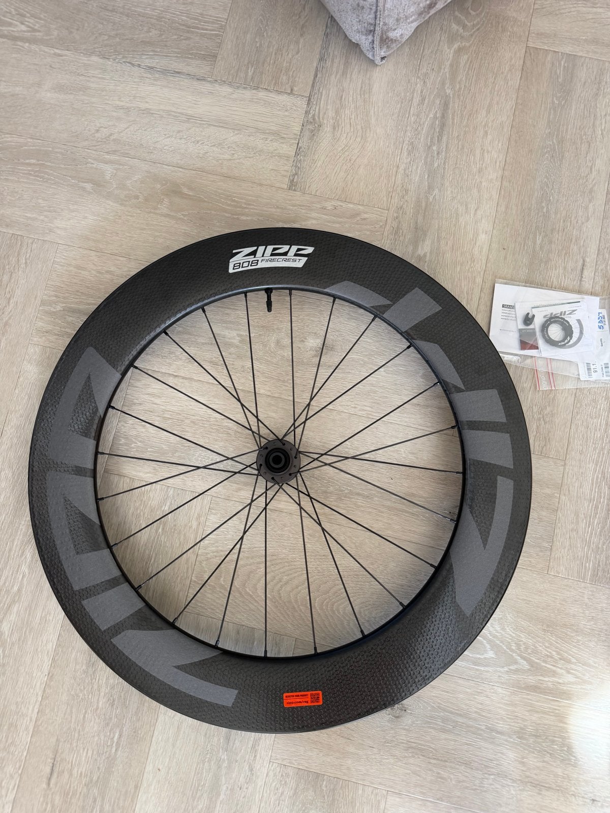 Zipp 808 Firecrest 80mm Carbon TT voorwiel Nieuw Tubeless, Fietsen en Brommers, Fietsonderdelen, Wiel, Nieuw, Ophalen of Verzenden