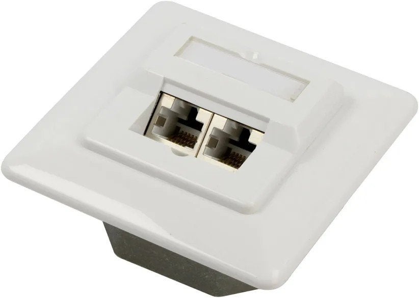 7x Goobay 50972 CAT 5e netwerkwandcontactdoos, Ophalen, Nieuw