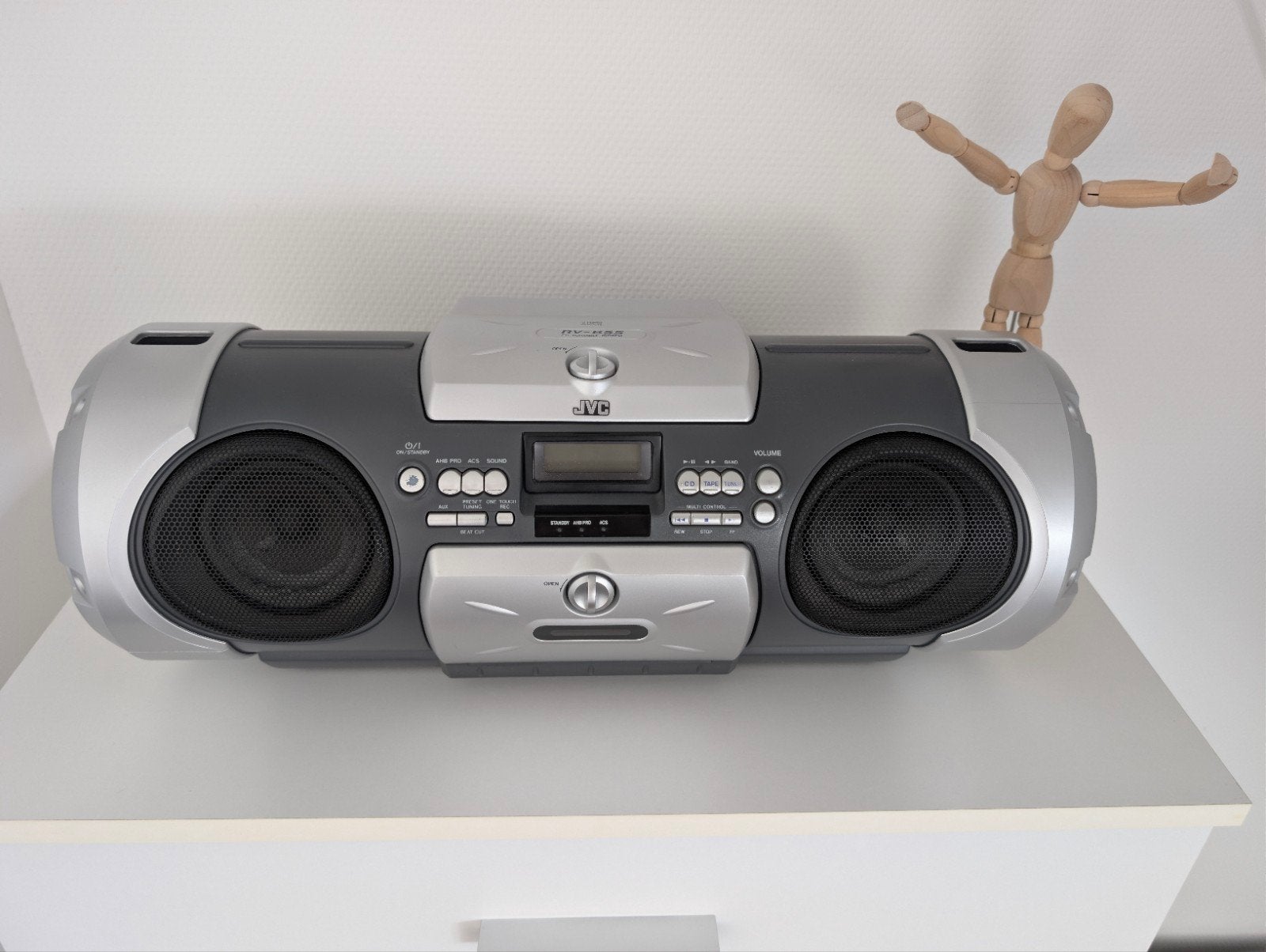 JVC RV-B55 CD Portable System Boombox met CD-speler, Ophalen of Verzenden, Gebruikt, Radio, Met cd-speler