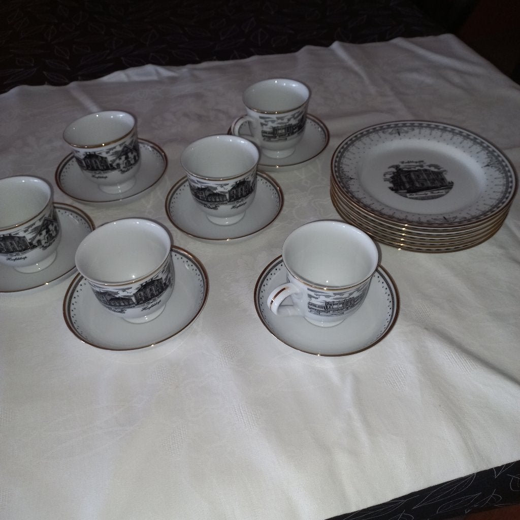Servies met afbeeldingen Haarlemmermeer., Ophalen, Overige merken, Keramiek, Overige typen