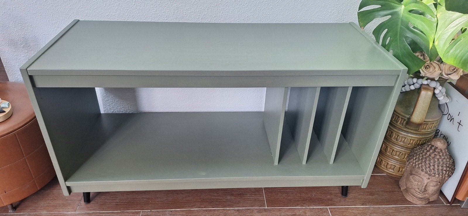 lp kast dressoir, Ophalen, Zo goed als nieuw, Groen, Hout